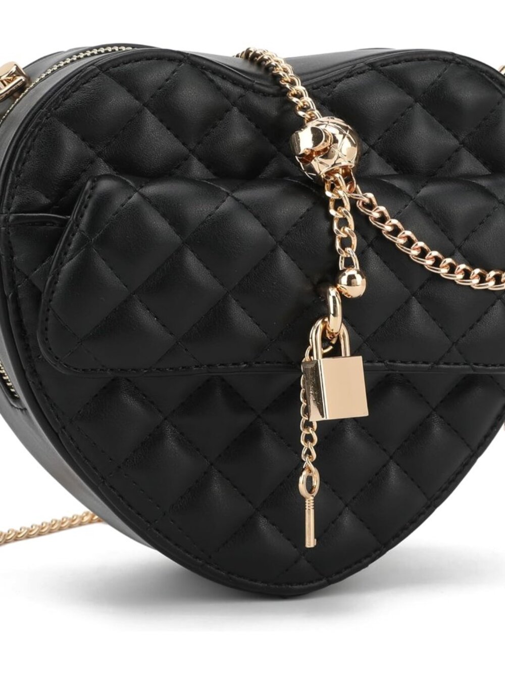Heart Shape Crossbody Purse for Women – Cute Valentine’s Gift Handbag, Zip-Aroun
